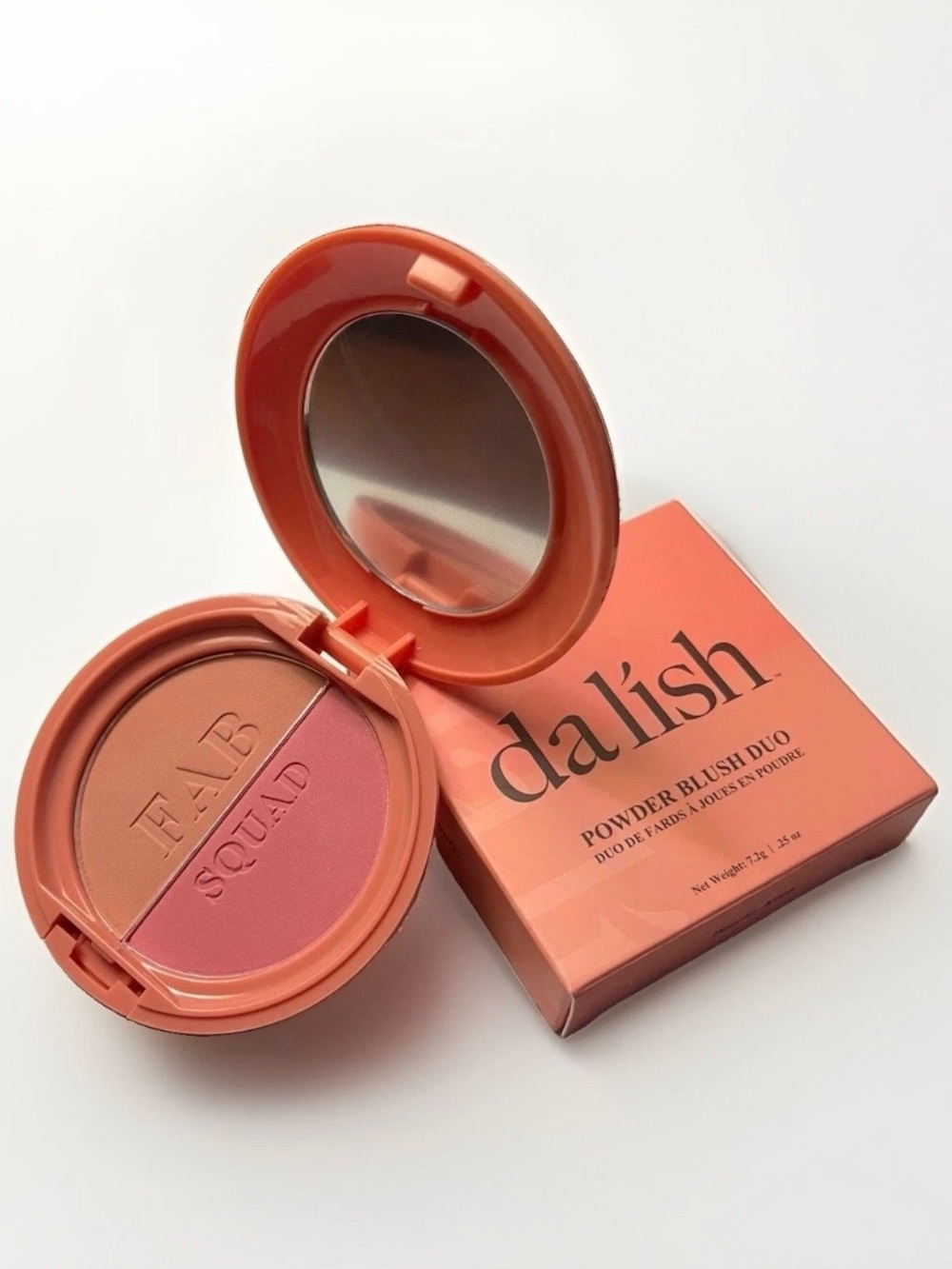 Dalish Powder Blush Duo Peachy Keen 2 Pan Mirrored Compact